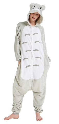 FunnyCos Adult Onesie Animal Pajamas Unisex Halloween Cosplay Costume Loungewear Totoro L