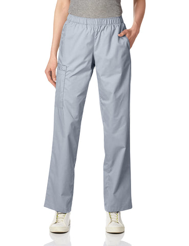 WonderWink Women's Pull-On Cargo Pant, Grey, Large