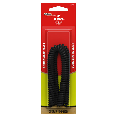 KIWI Style Boingz Laces, No-Tie, Black, One Size