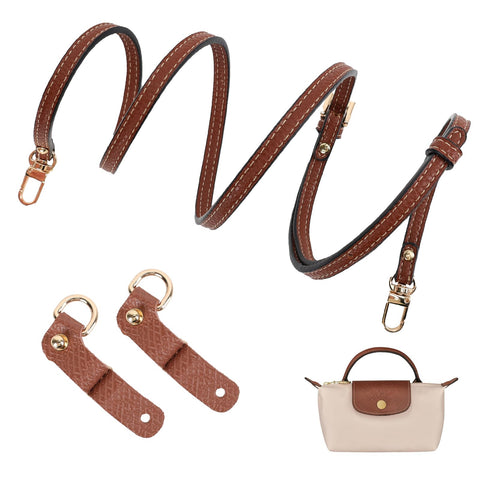 GADITIEK Shoulder Strap for Longchamp Women's Bag, Adjustable Shoulder Strap for Bags, Leather Strap, Carry Straps for Longchamp Mini Bag Straps, Bag Strap Extension (Shoulder strap width 0.9cm)
