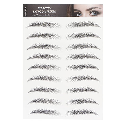 Eye Brow Tattoo Stickers Waterproof Eyebrow Sticker, Long Lasting Eyebrow Transfers Sticker Household Portable Women Eyebrow Tattoo Sticker Temporary Brow Tattoo Peel Off Grooming Shaping Eyebrow