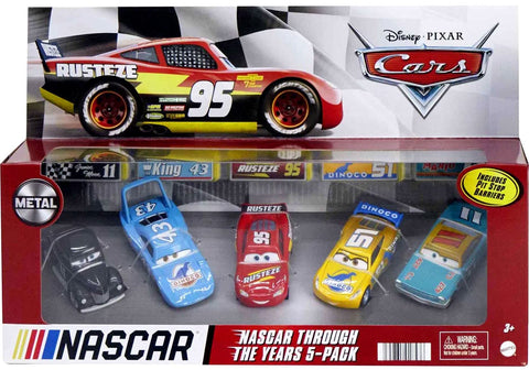 MATEL Disney Pixar Cars 2021 NASCAR Through The Years 5-Pack