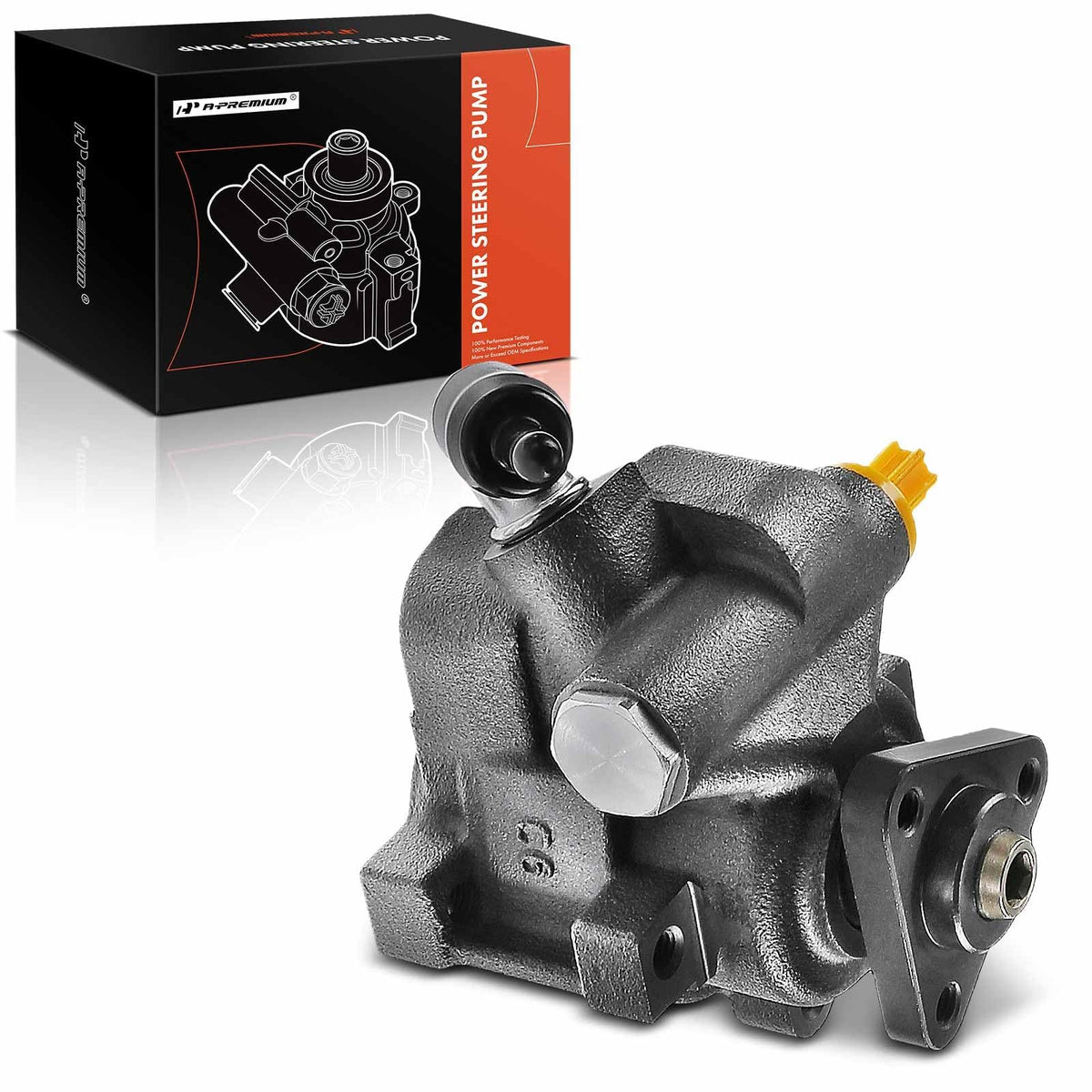 A-Premium Power Steering Pump Compatible with Ford Mustang 2005 2006 2007 2008 2009 2010, V6 4.0L, Replace # 5R3Z-3A674-AA