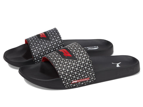PUMA Men's F1 Leadcat 2.0 Slide Sandal Black-Pop Red, 12