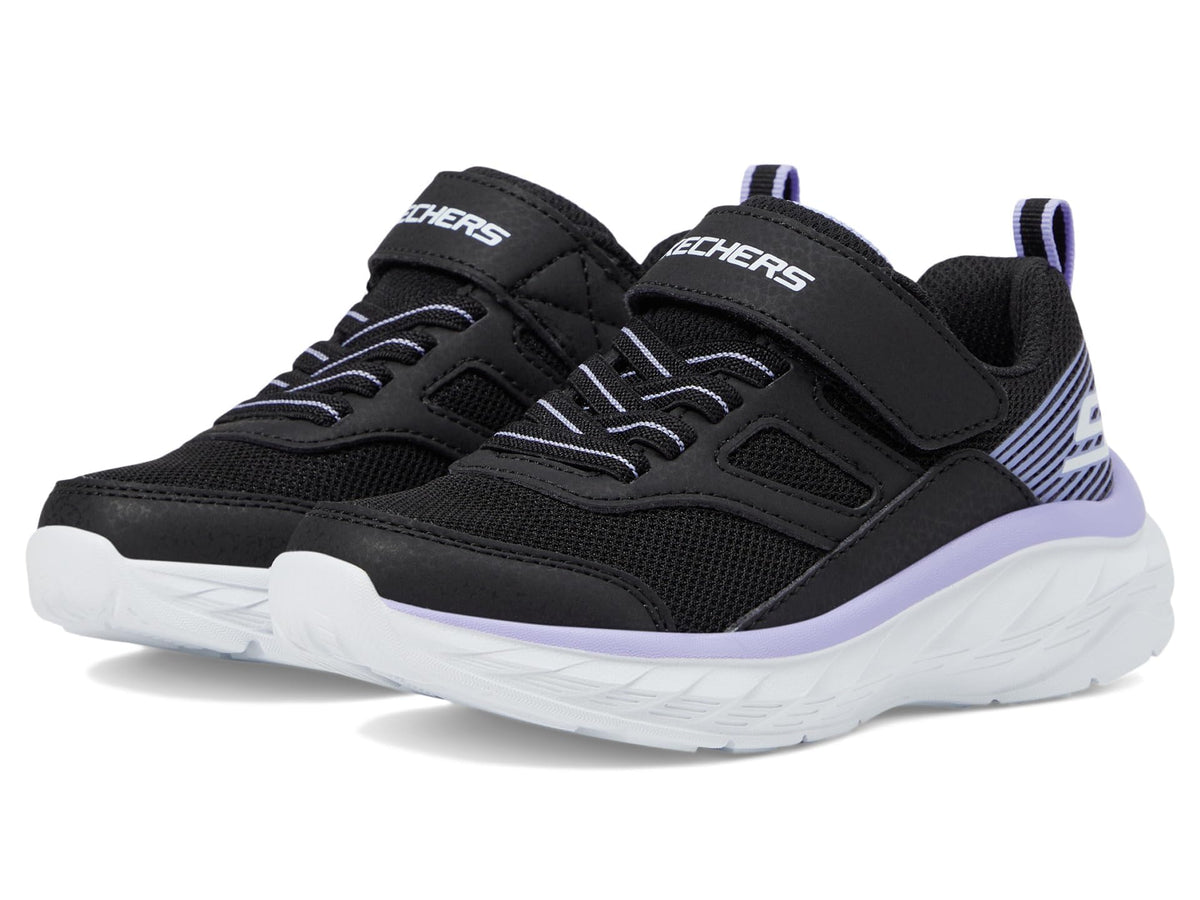 Skechers Girls Boundless Sneaker, Black/Lavender, 12.5 Little Kid