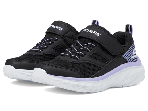 Skechers Girls Boundless Sneaker, Black/Lavender, 12.5 Little Kid
