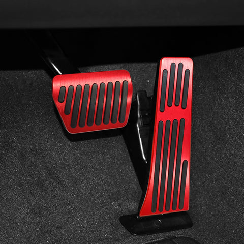 Jaronx Compatible with BMW Pedal Covers, No Drill Pedal Pads Anti-Slip Foot Pedals for 1' F20/2' F22/3' F30 G20/4' F32/5' G30/6' F12 G32/7' G11 G12/X3 G01/X4 G02/X5 F15 G05/X6 F16 G06/X7 G07(Red)