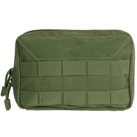 Kyrio Tactical Molle Pouch, EDC Pouch Compact Utility Pouch Multipurpose Admin Pouch Nylon Zipper Waist Bag EDC Gadget Waist Bag Organizer (A-Green)