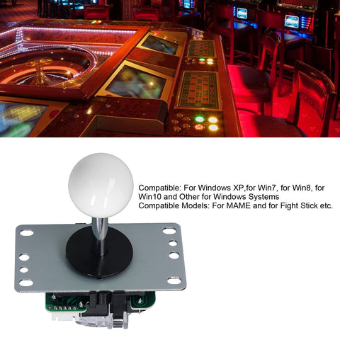 Arcade Game Joystick Kits, Zero Delay Arcade Game DIY Kit Parts with Encoder Board 10 Buttons Joystick Replacement for MAME(White2)