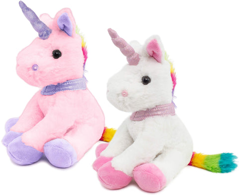 BRUBAKER Plush White Unicorn 8.3 Inches Cuddly Plush Soft Toy Stuffed Animal