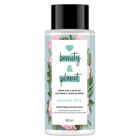 Love Beauty Planet Positively Shiny Conditioner, Indian Lilac Clove Leaf, 13.5 fl oz