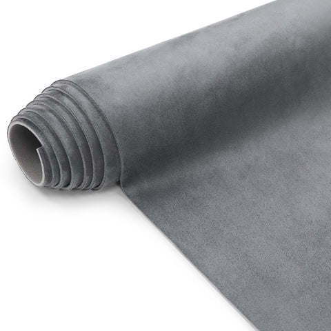 Suede Headliner Fabric with Foam Backing Material - Automotive/Home Micro-Suede Headliner Flame Retardant Fabric for Car Replacement/Repair/DIY (Grey 96 * 60 Inch)