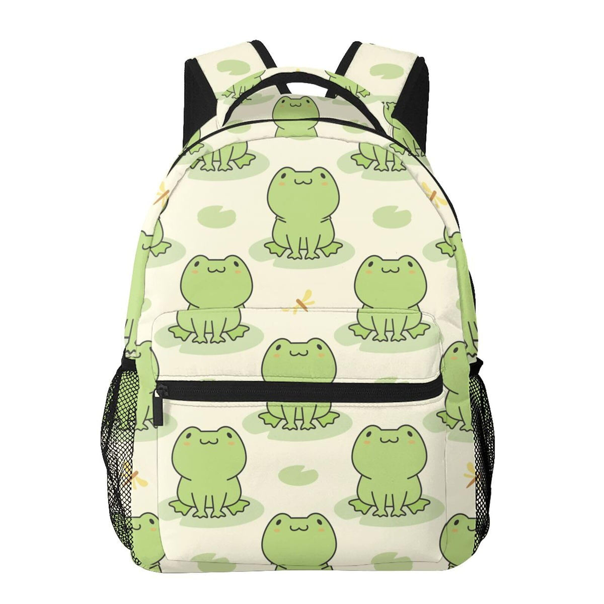 HKHEHOP Cute Frog Animal Backpack For School Laptop Bags Bookbag Big Casual Daypack For Student Girls Boys Kids Teens Travel Sports Work