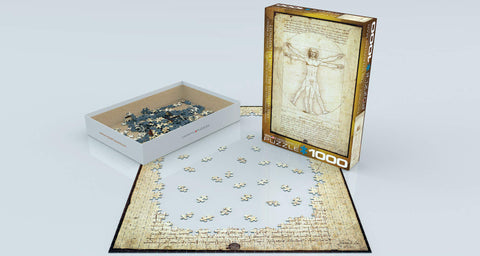 EuroGraphics Vitruvian Man by Leonard Da Vinci 1000 Piece Puzzle