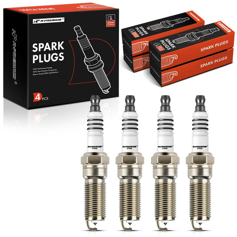 A-Premium Iridium Platinum Spark Plugs Compatible with Chevrolet Malibu, Colorado, HHR, Cobalt & GMC Canyon & Isuzu i-280/290 & Pontiac G5, G6, Grand Am, Pursuit, Solstice & Saturn Aura, Pack of 4