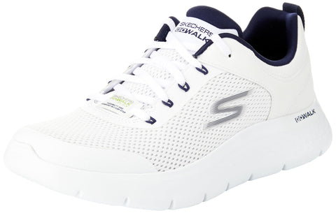 Skechers Men's Go Walk Flex-Independent Sneaker, White/Navy, 11