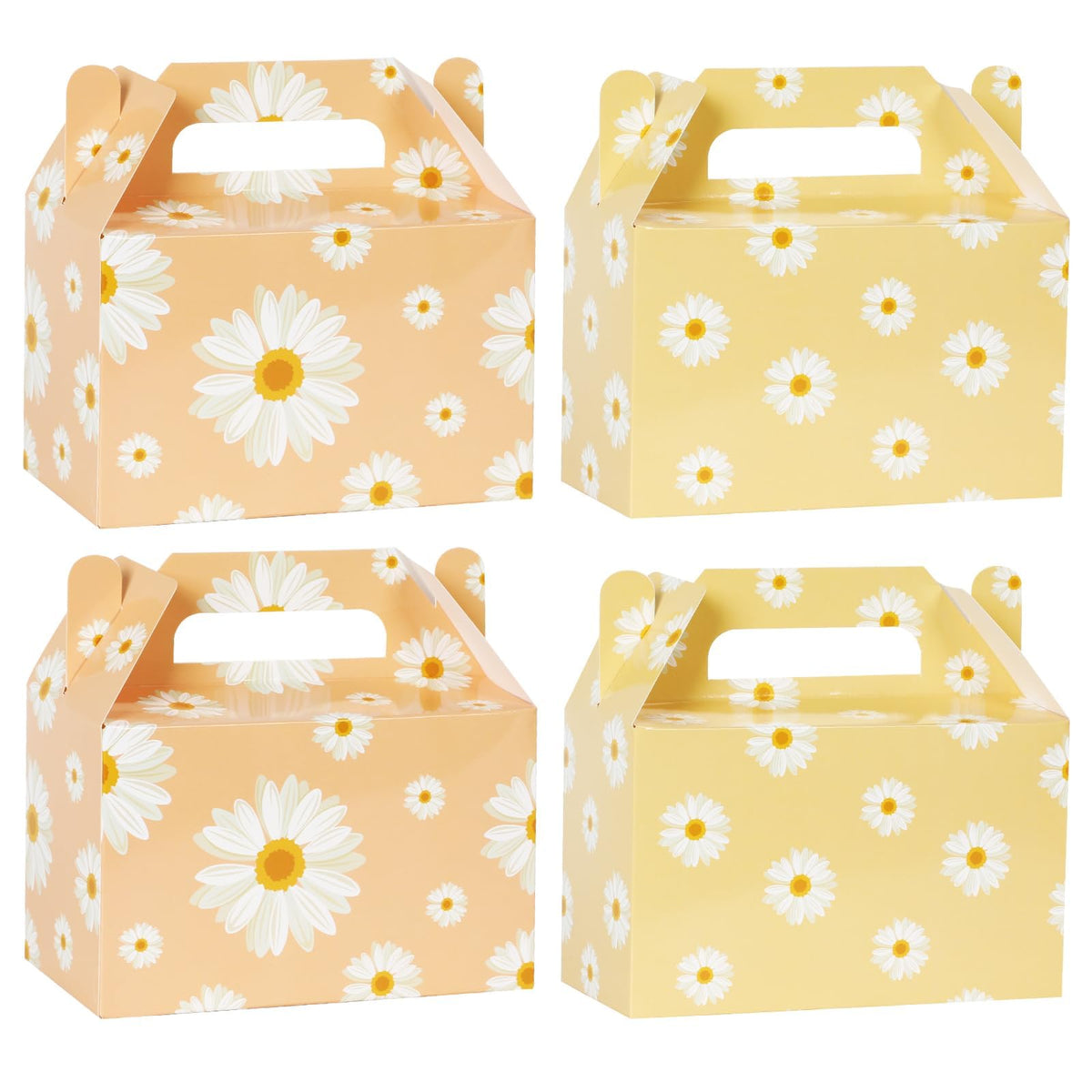 12 Pcs Daisy Flower Treat Boxes Party Supplies Hippie Daisy Flower Summer Party Favors Goodie Gift Boxes for Girls Birthday Baby Shower Wedding Party Decorations Retro Hippie Boho Treat Candy Box Home