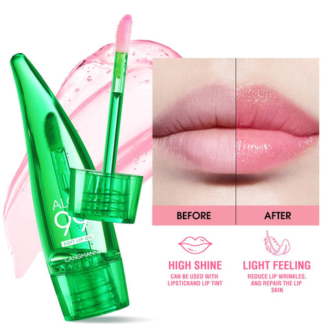 Aloe Vera Lip Oil, Magic Colour Changing Lip Gloss Long Lasting Lipgloss Set Lips Moisturizer Aloe Vera Lip Stick for Women Girls (1Pack Lip Oil)