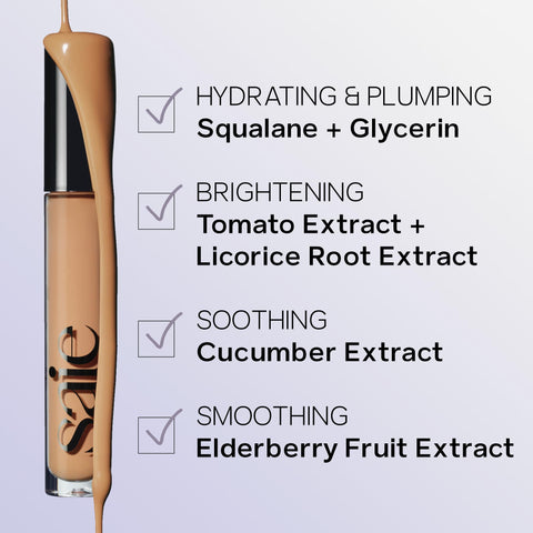 Saie Hydrabeam Under Eye Brightener - Sheer + Hydrating Eye Brightener with Cucumber Extract - Instantly Illuminates Skin for a Radiant Finish - Shade 1.5 (0.2 oz)