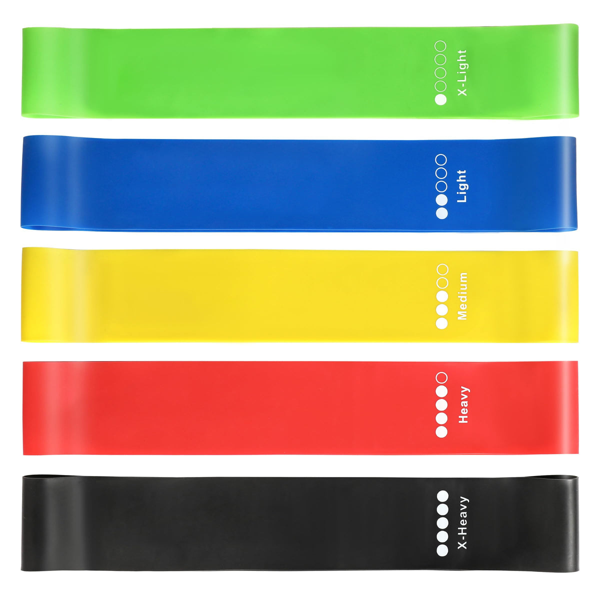 Resistance Bands for Working Out, Set of 5 Resistance Loop Exercise Bands, Elastic Workout Bands for Women and Man Home Gym Yoga Strength Training Exercise Equipment Essentials Fitness Accessories