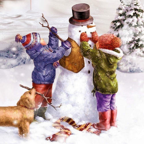 20 Napkins Winter for us | Snowman | Children | Animals | Christmas 33 x 33 cm