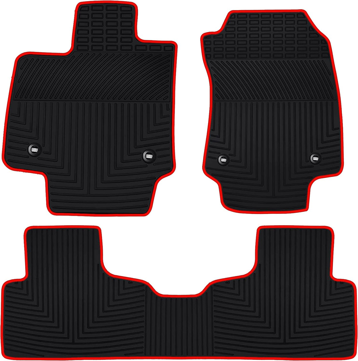 Matericuo Car Floor Mats Custom Fit for Lexus NX250 NX350 NX350h NX450h+ 2022 2023 2024 Black Red Rubber Auto Liner Mats All Weather Protection Odorless