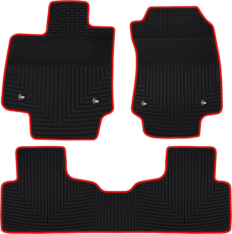 Matericuo Car Floor Mats Custom Fit for Lexus NX250 NX350 NX350h NX450h+ 2022 2023 2024 Black Red Rubber Auto Liner Mats All Weather Protection Odorless