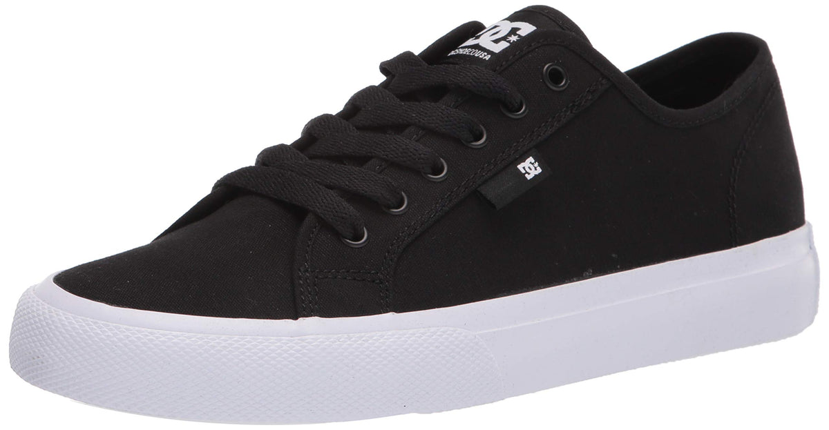 DC mens Manual Skate Shoe, Black/White, 5 US
