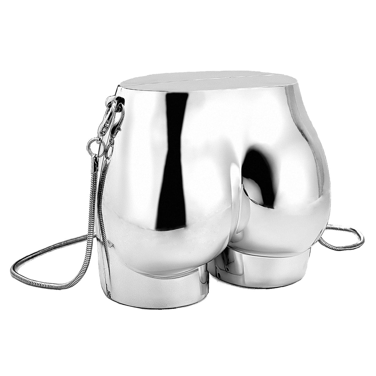 Huwzder Design Evening Clutch Handbags Mini Silver Acrylic Purse for Women Novelty Funny Silver Crossbody Unique Shoulder Bag, Silver, Clutch