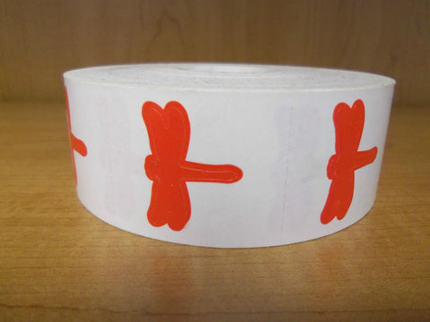 Perforated Dragonfly Tanning Stickers, Roll of 1000