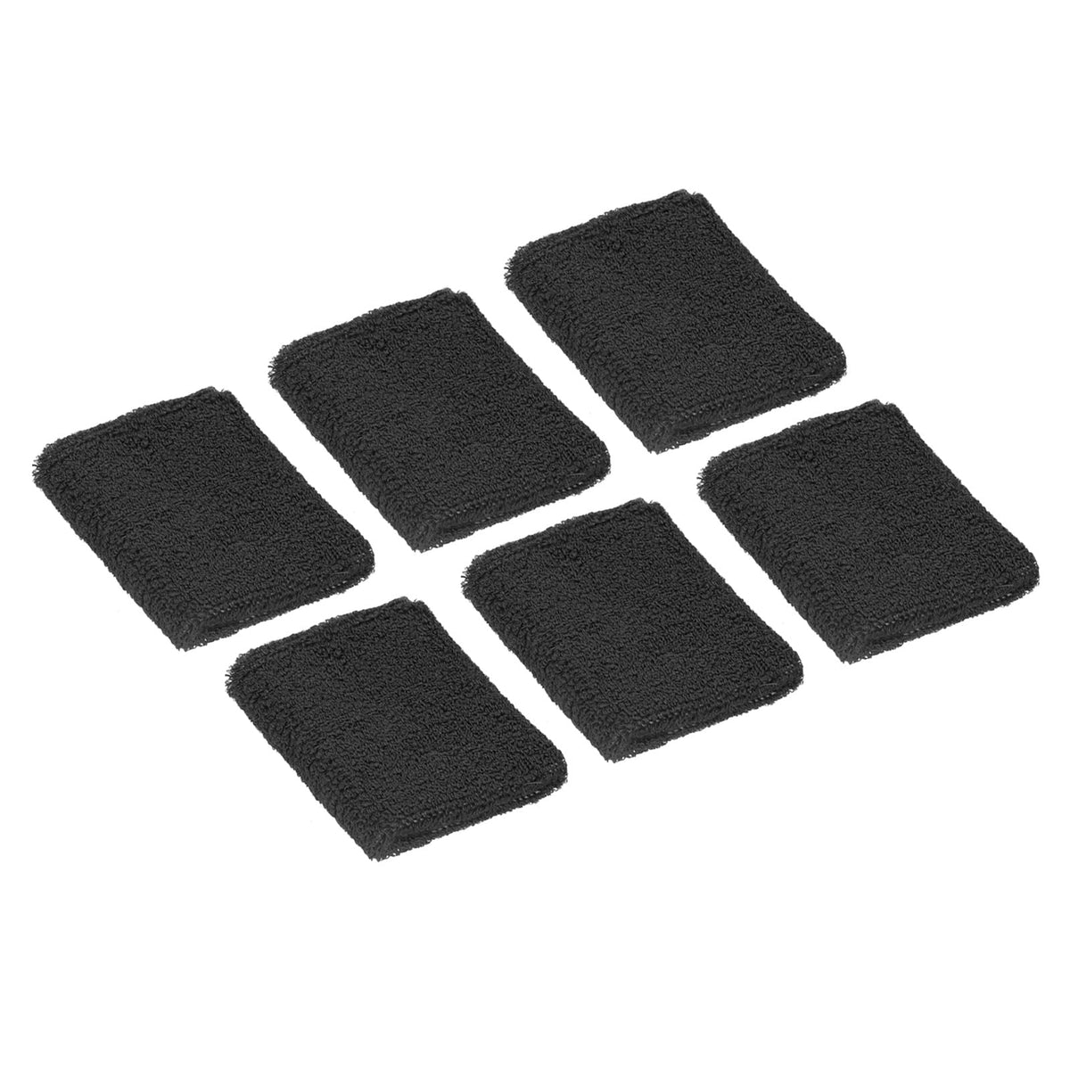 PATIKIL Sports Wristbands 8x8cm, 6 Pack Cotton Terry Cloth Absorbent Sweatband for Tennis Basketball Working Out Athletic Running, Yellow
