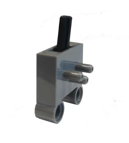 LEGO Technic - Dark Bluish Gray Pneumatic Switch with Pin Holes x1 Loose