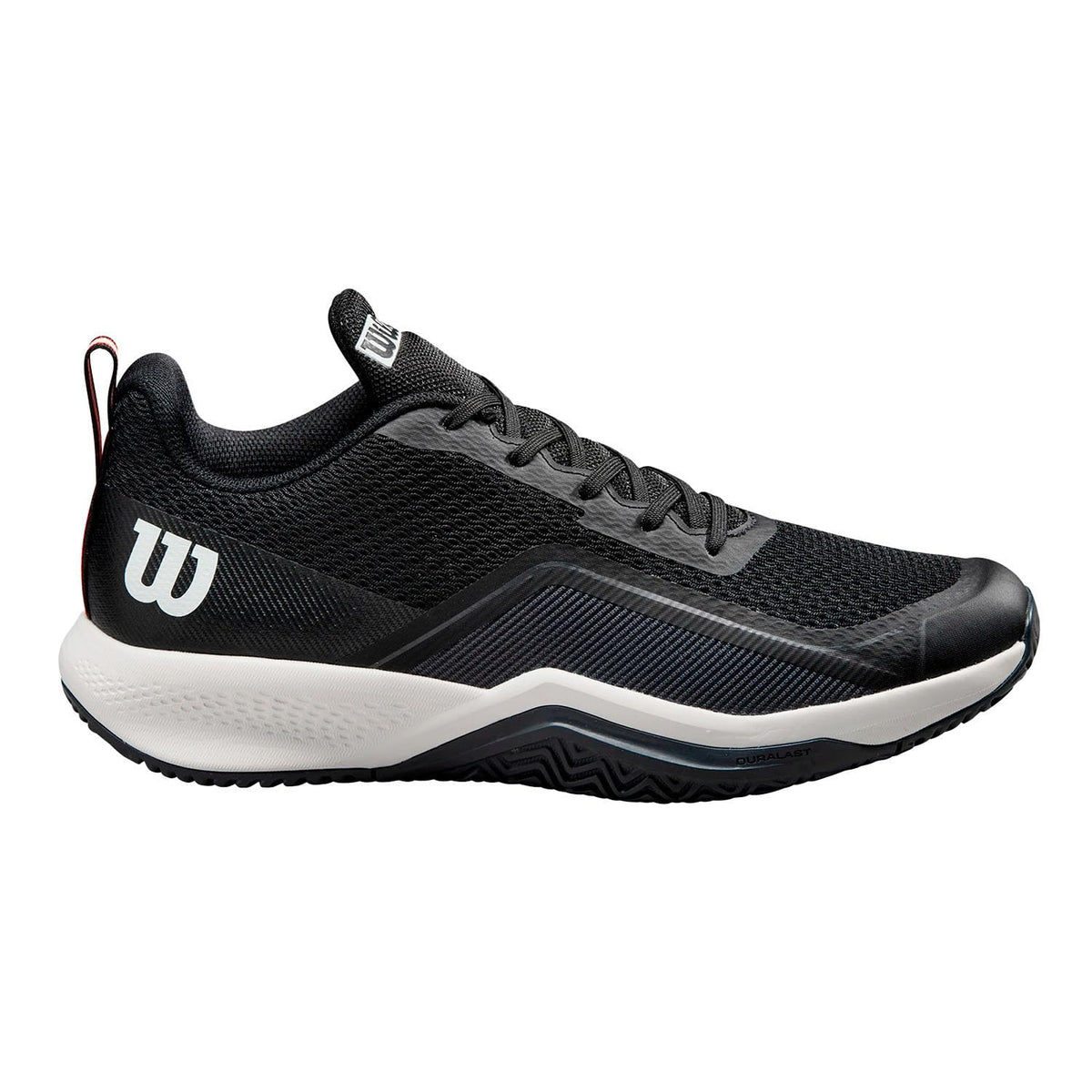 Wilson Rush Pro Lite Men's Tennis Shoe, Black/Ebony/White, Size 8.5