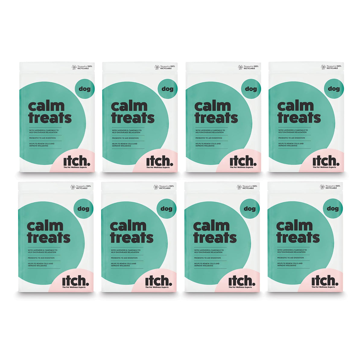Itch | Calming Treats for Dogs | Grain-Free with Lavender, Camomile and Probiotics for Natural Relaxation | 8-Pack