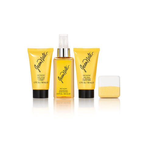 Revlon Jean Nate 4 Piece Bath and Body Fragrance Gift Set, 3.4 fl. Oz. Fragrance Mist