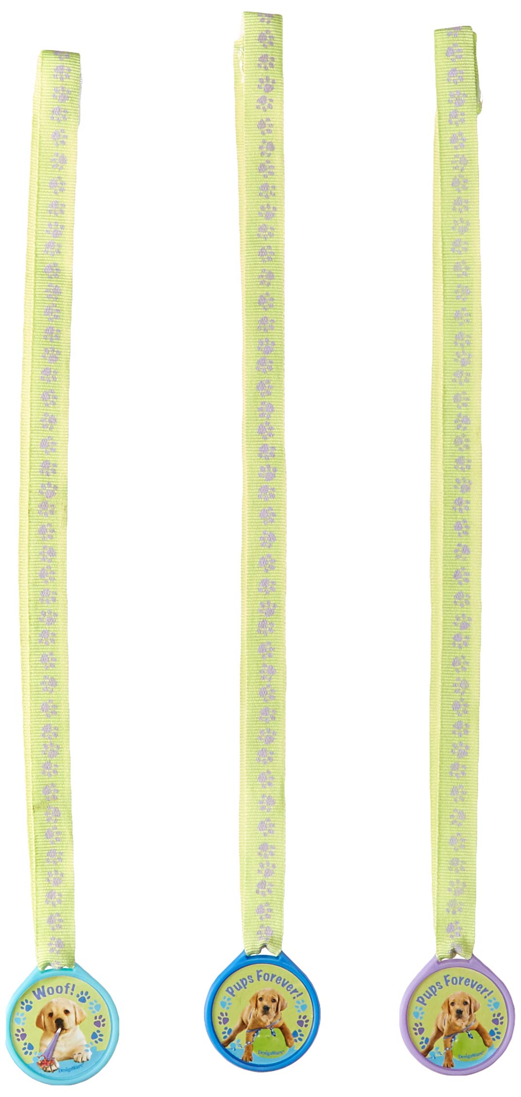 Amscan Dog Paw Lace Necklace, 6 1/2" with 2" charm, Green/purple