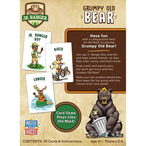 MasterPieces Licensed Kids Games - Jr Ranger - Grumpy Old Bear Kids Card Game Games for Kids & Family, Laugh and Learn