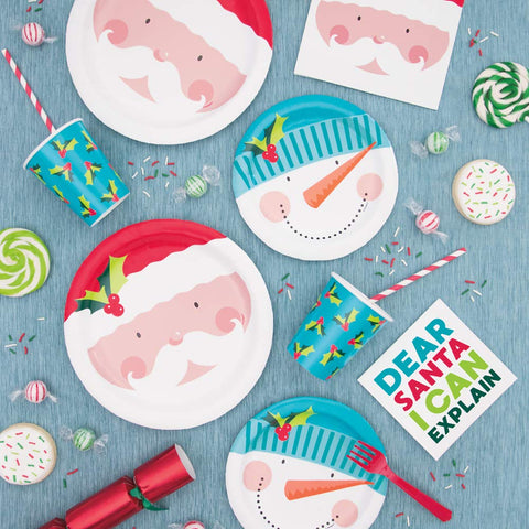 Holly Santa Paper Party Cups, 8 Ct.