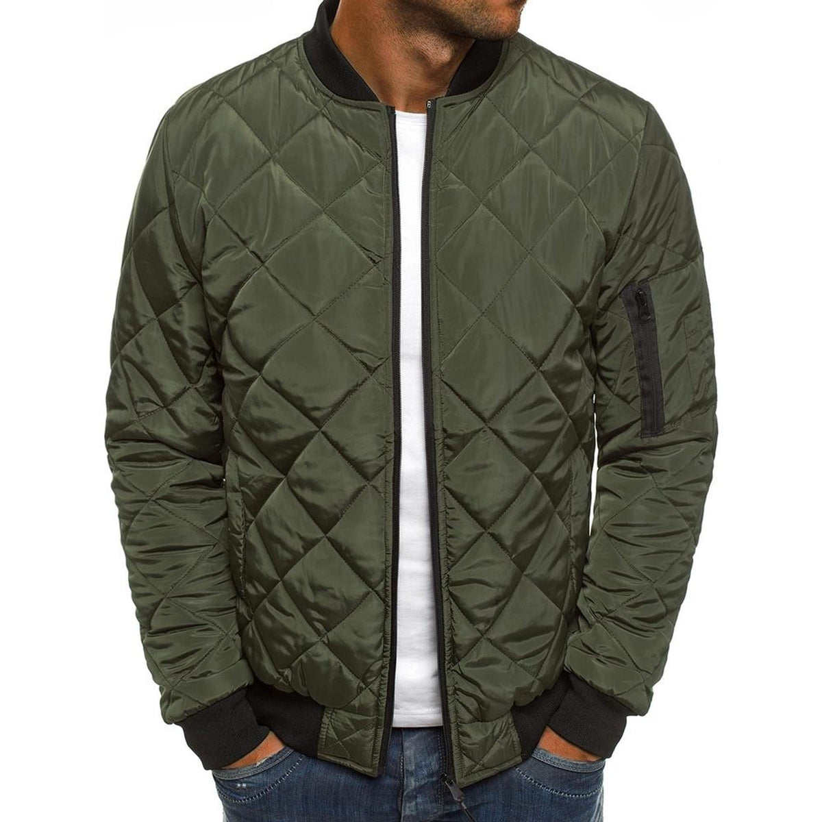 Legou Men's Lightweight Water Resistant Puffer Jacket Army Green XXL