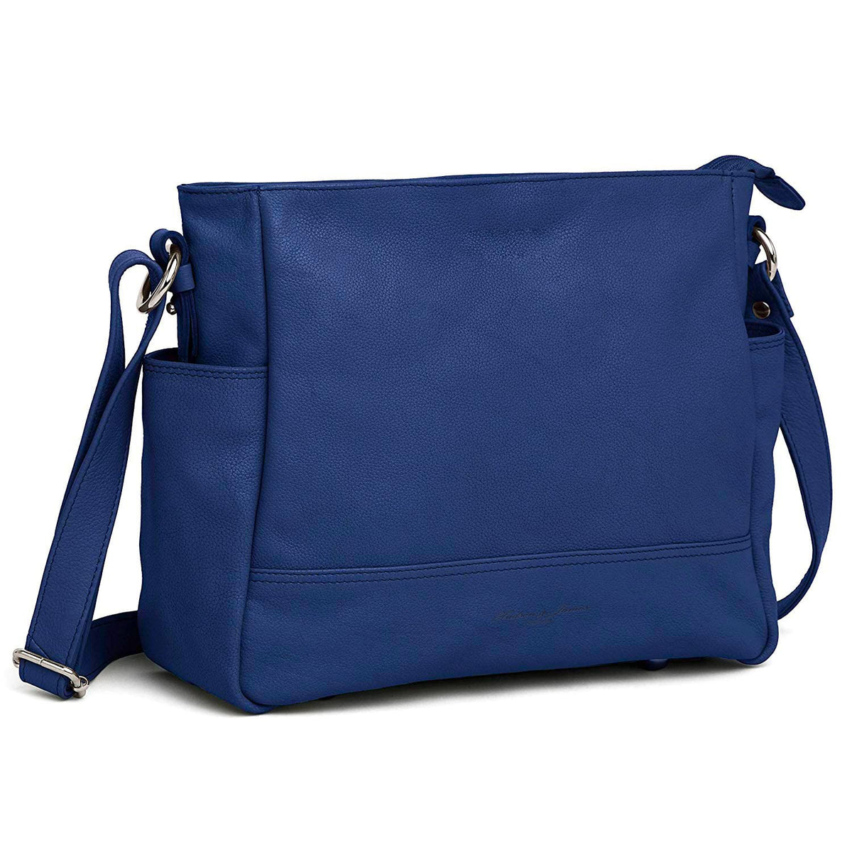 Designer Genuine Real Nappa Leather Handmade Women Ladies Travel Satchel Everyday Crossover Cross body Work iPad Shoulder Handbag Bag (Black)