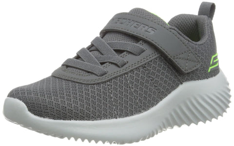 Skechers Kids Bounder-Baronik Sneaker, Charcoal, 12 US Unisex Little Kid