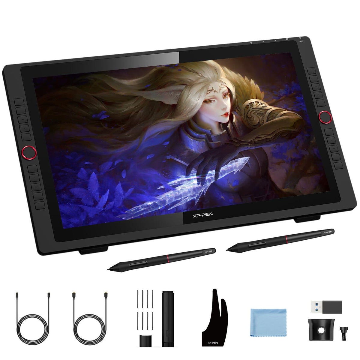 XP-PEN Artist24 Pro 23.8" Graphics Tablet 2K QHD Drawing Monitor with 8192-Levels of Pressure Sensitivity, Tilt Function, Support Windows &Mac