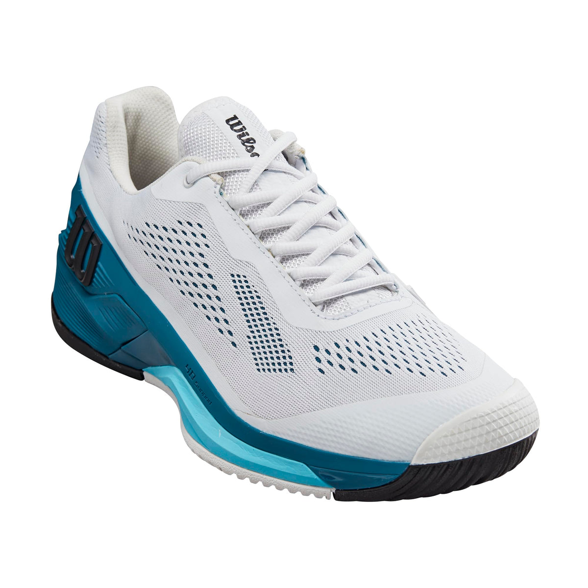 Wilson Rush Pro 4.0 Men's Tennis Shoe - White/Blue Coral, Size 7.5 US