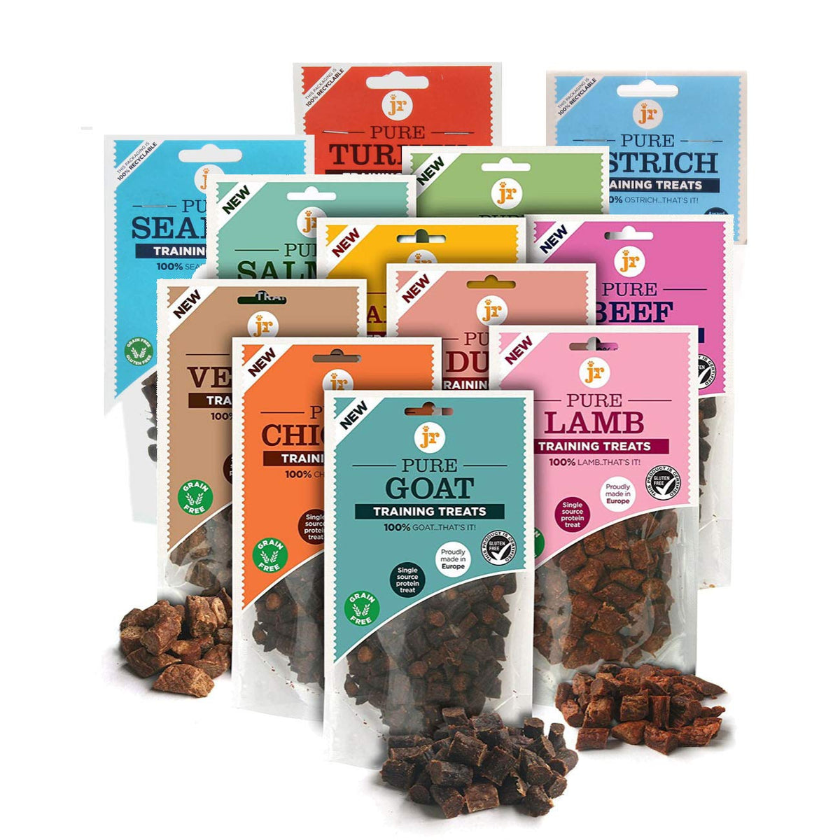 J R Pet Products Pure Training Treats Variety Pack 12x85g