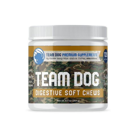 TEAM DOG Probiotic Chews for Dogs | Digestive Enzymes & Dog Probiotics for Yeast, Itchy Skin and Itchy Ears | for Allergies & Sensitive Stomachs | Promotes Digestive & Gut Health for Dogs | 120 Count