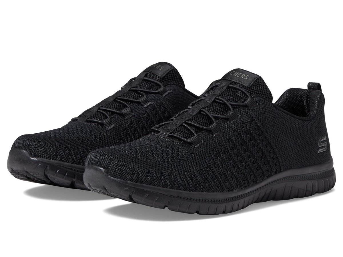 Skechers Women's Virtue Sneaker, Black/Black=BBK, 5.5