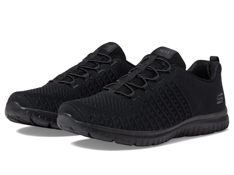Skechers Women's Virtue Sneaker, Black/Black=BBK, 5.5