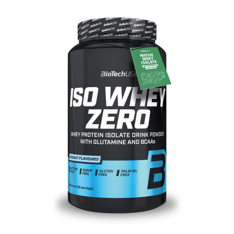 BioTechUSA Iso Whey Zero | Premium Whey Protein Isolate | Grass-Fed | Enzyme-Free | Sugar- and Gluten-Free, 908 g, Coconut