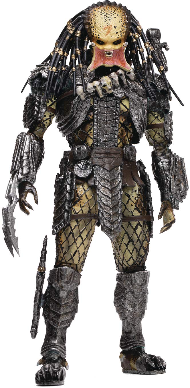 Hiya Toys Alien vs. Predator: Unmasked Scar Predator 1:18 Scale Action Figure, Multicolor