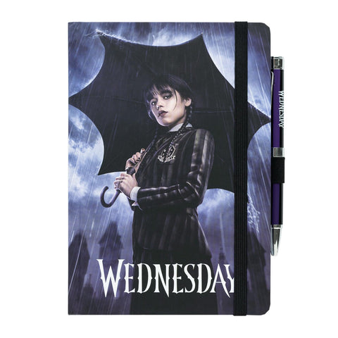 Grupo Erik Wednesday Premium A5 Notebook With Projector Pen | Notebooks A5 | Notepads A5 | A5 Notepad | Wednesday Addams Gifts | Cool Gifts